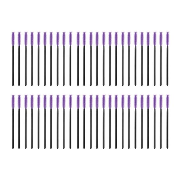 Makeup Pineapple Shape Eyelash Brush Black Dark Purple 50 Pcs - Picture 1 of 5